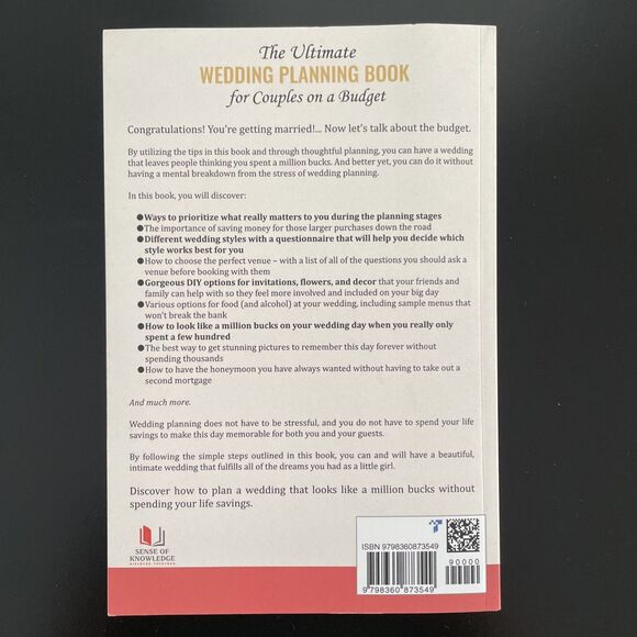 The Ultimate Wedding Planning Book for Couples on a Budget Eliza Abbott‎ New - Picture 2 of 6